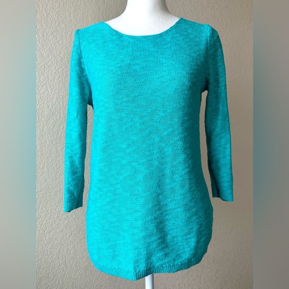 Old Navy Turquoise Lightweight Knit Sweater – Size Small - Picture 1 of 4